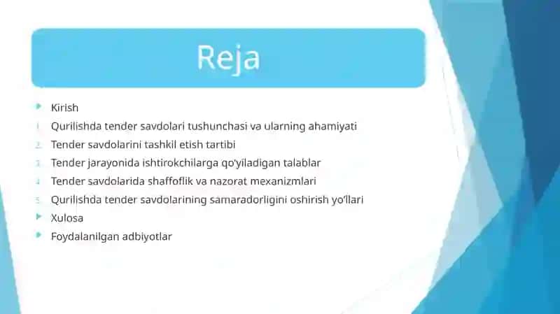 Qurilishda tendir savdolari 2