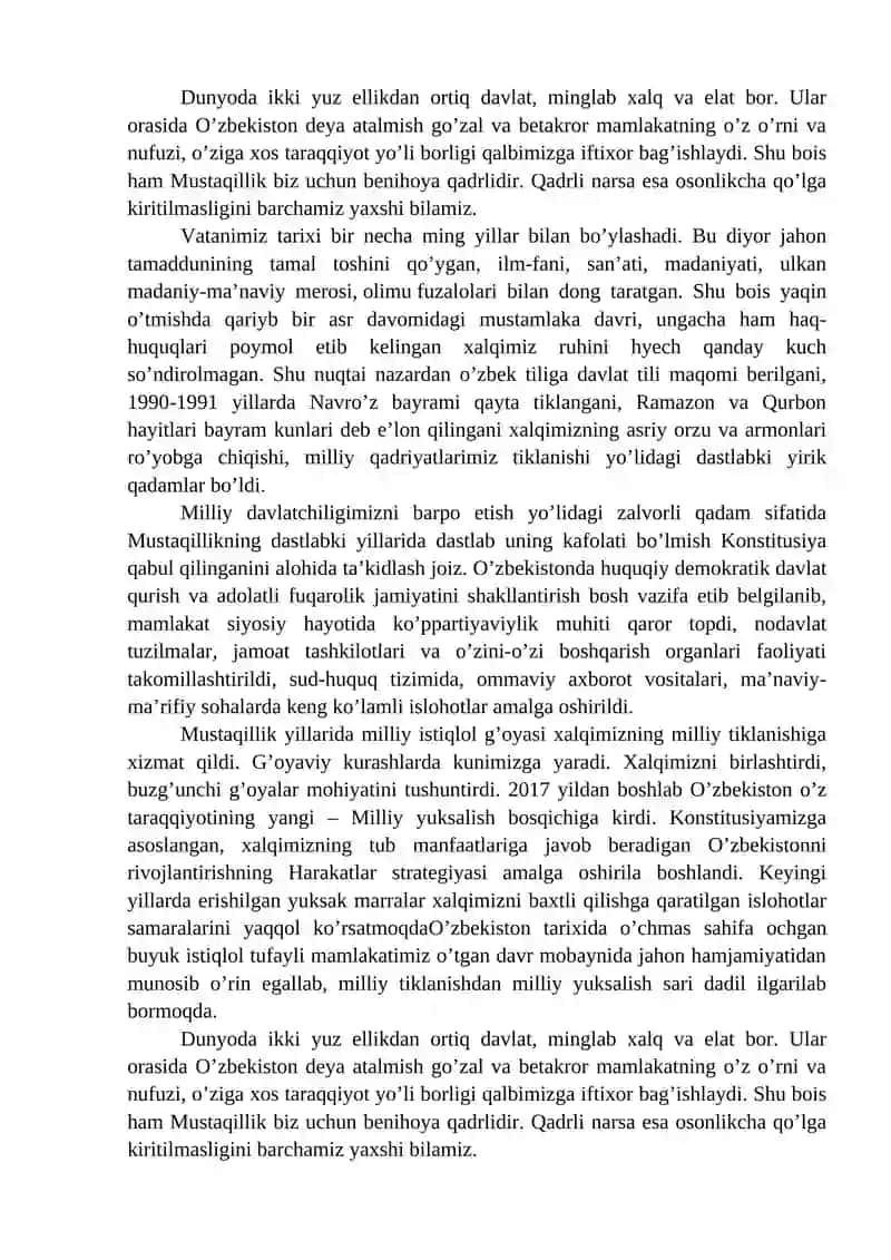 Yangi O‘zbekistonda ijtimoiy-siyosiy, iqtisodiy va madaniy hayotida ro‘y berayotgan o‘zgarishlarning xalqaro reyting va indekslarda aks etishi 2