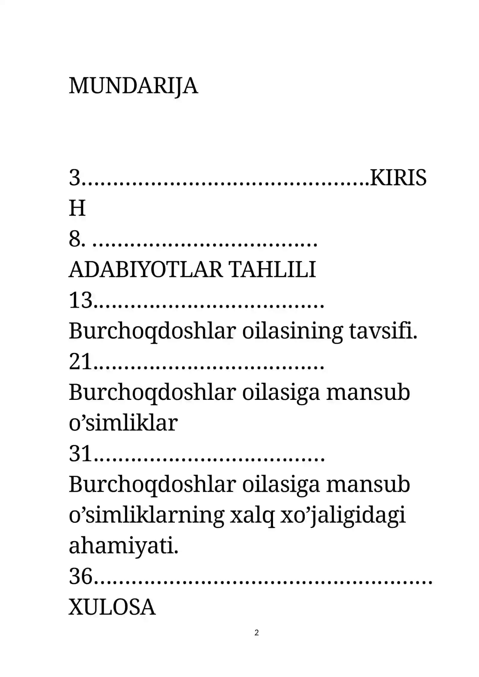 Burchoqdoshlar oilasi 2
