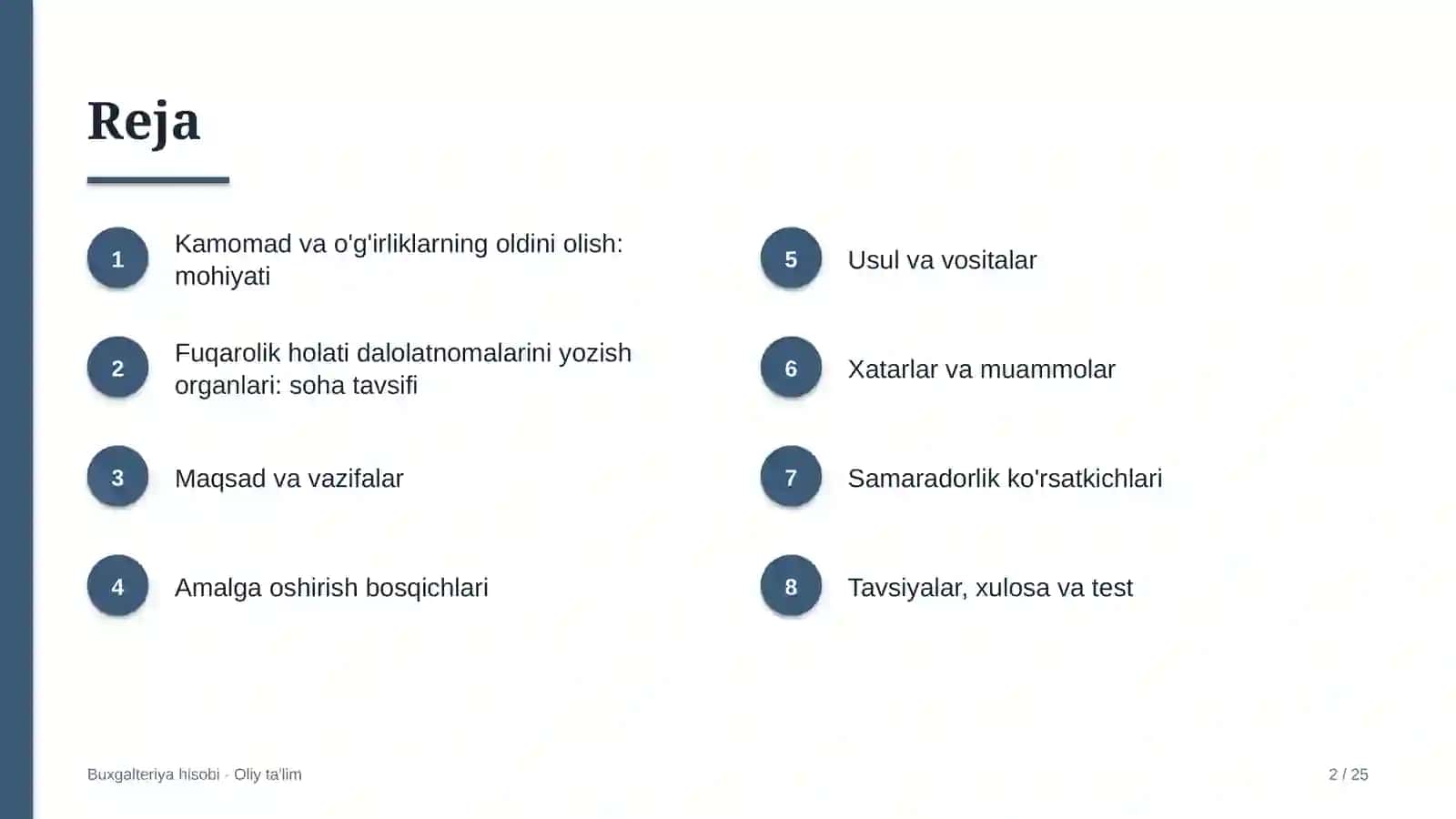 fuqarolik holati dalolatnomalarini yozish organlarida kamomad va o'g'irliklarning oldini olish 6027 2