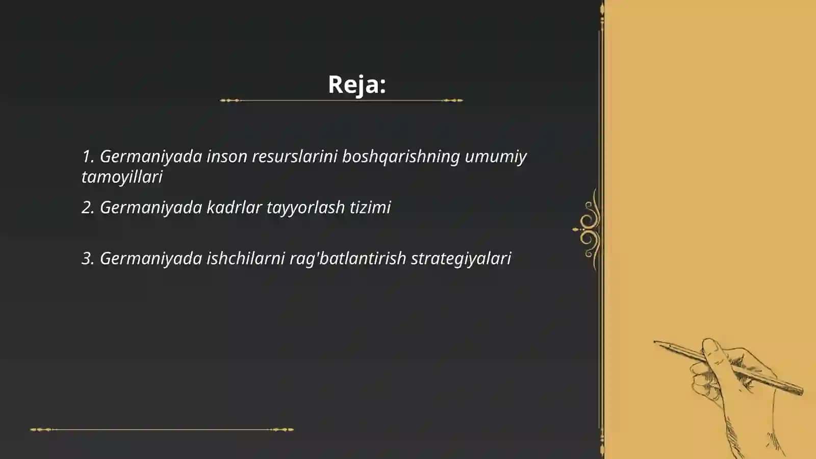 Germaniyada inson resurslarini boshqarish tajribasi va O'zbekistonda ijobiy foydalanish 2
