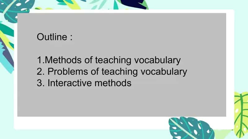Using Interactive Activity of Foreign Language to Teach Vocabulary 2