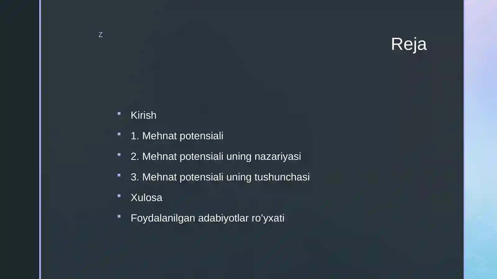 Mehnat potensiali» tushunchasi va uning nazariyasi 2
