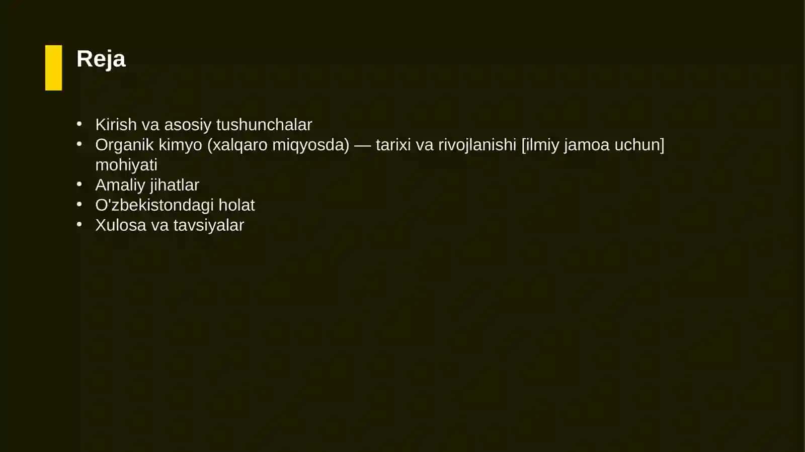 Organik kimyo (xalqaro miqyosda) — tarixi va rivojlanishi [ilmiy jamoa uchun] 2