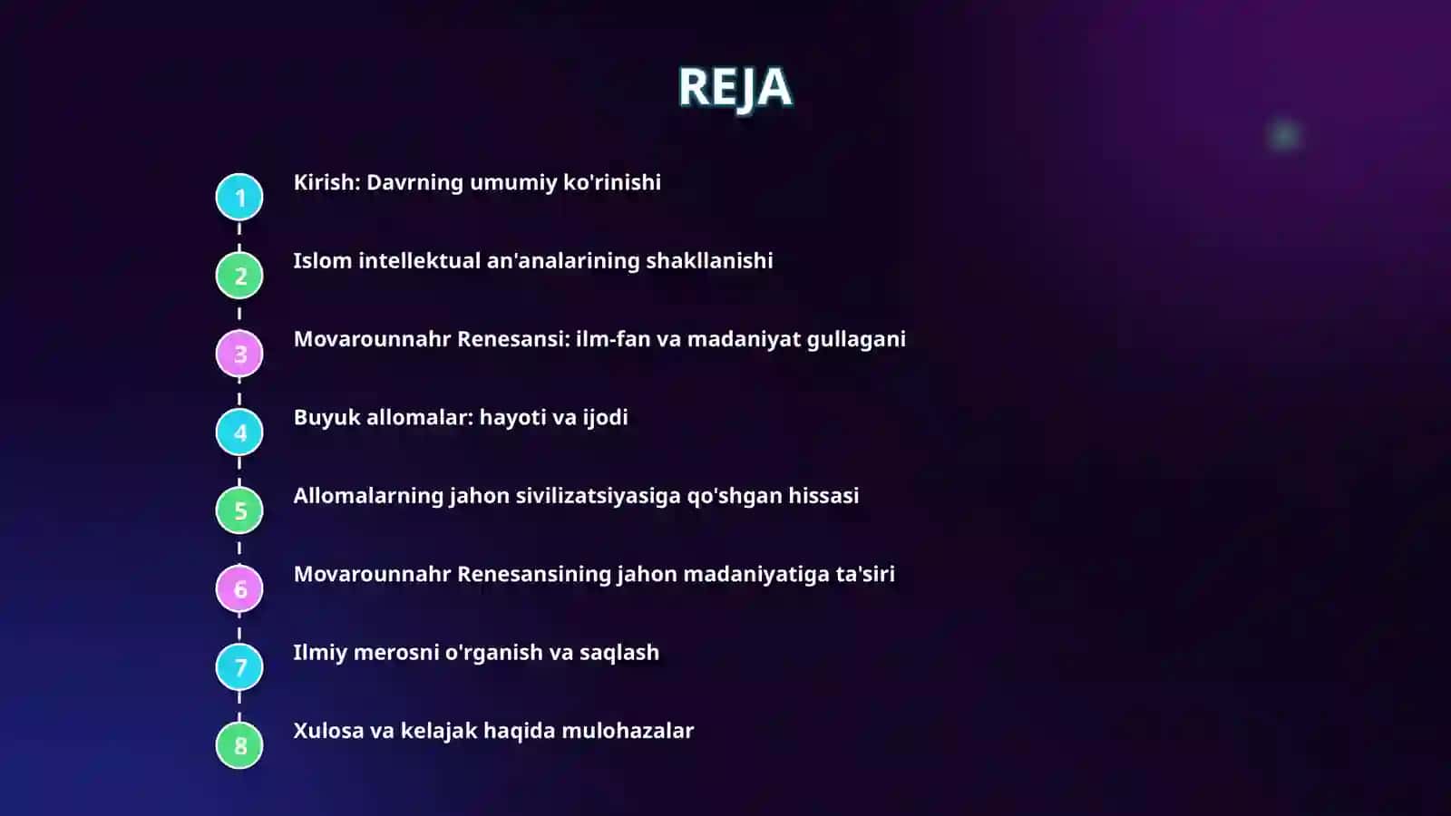IX-XII asrlarda Movarounnahrda yuz bergan madaniy uygonish renesans va buyuk allomalarning jahon sivilizatsiyasiga qo'shgan hissasi 2