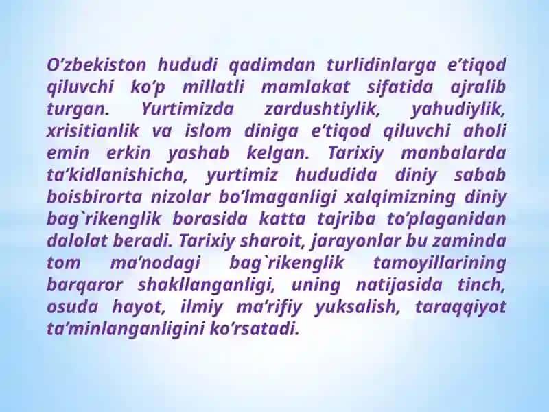 Millatlararo totuvlik-yurt farovonligi garovi 2