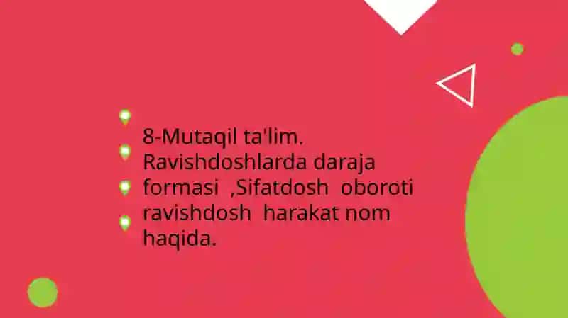 O‘zbek tili tarixi fanidan tayyorlagan 8-mustaqil ta’limi 2