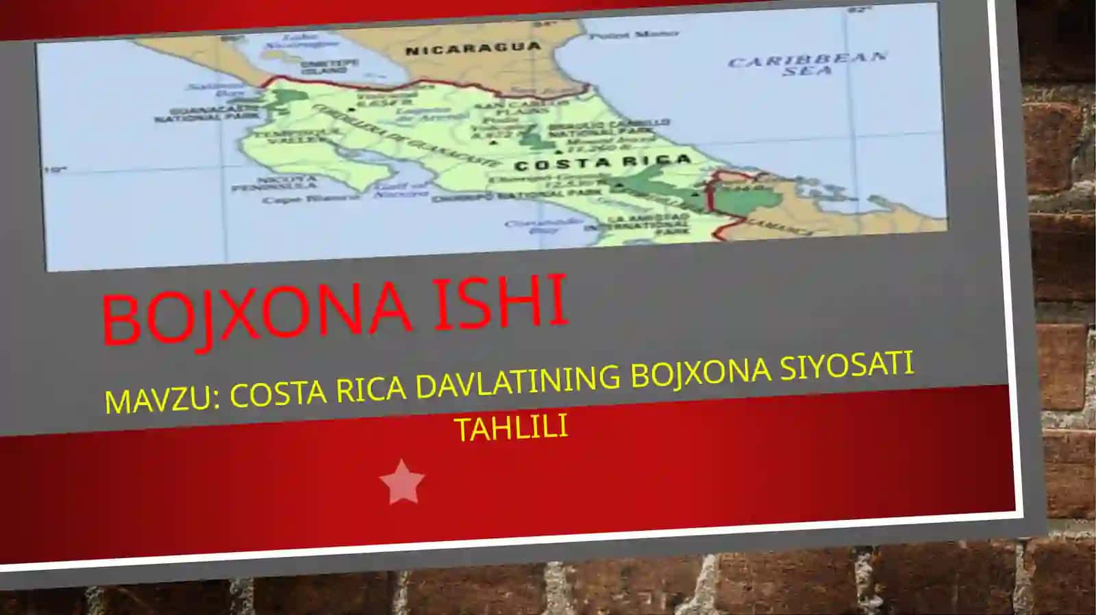 Costarica davlatini iqtisodiyoti va axondagi o'rni 2