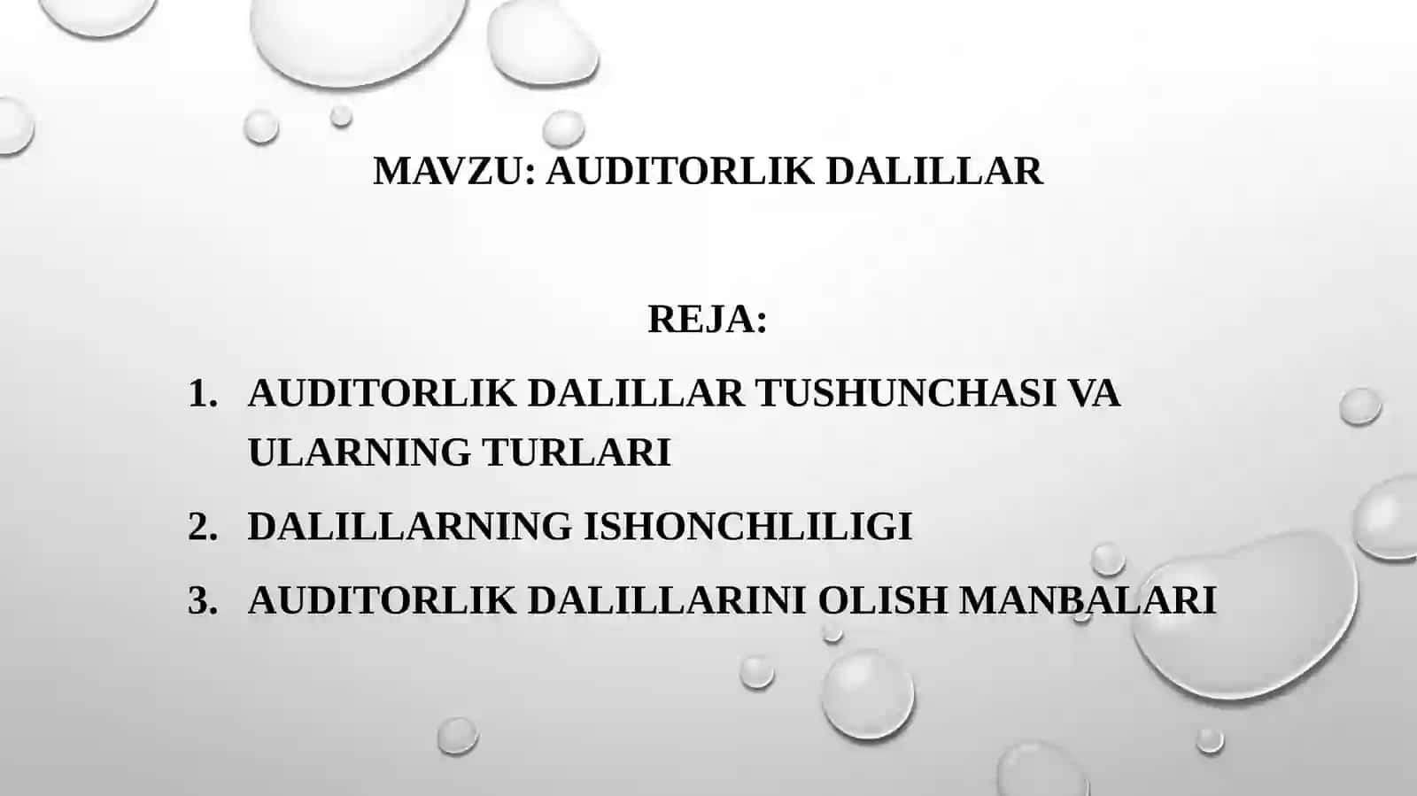 Auditorlik dalillar 2
