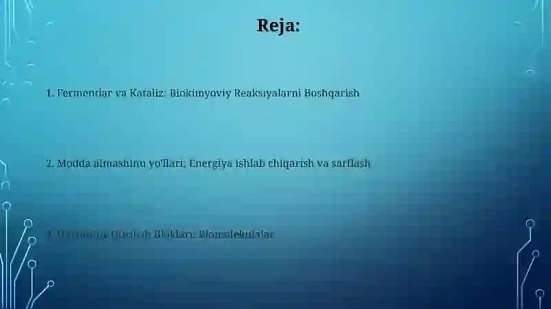 Tam bilishning biokimyoviy asoslari 2