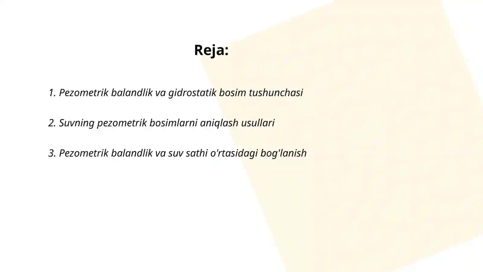 Pezometrik balandlik 2