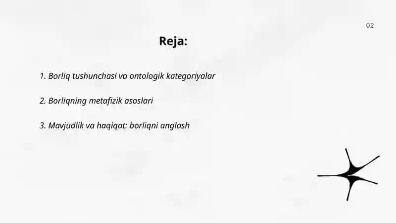 Borliq -Ontalogiya va rivojlanish falsafasi 2