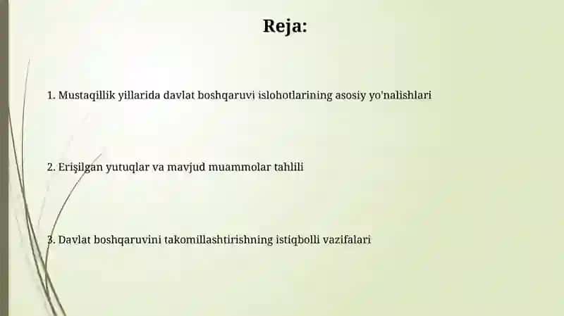 Mustaqillik yillarida davlat boshqaruvi islohotlarining asosiy bosqichlari 2