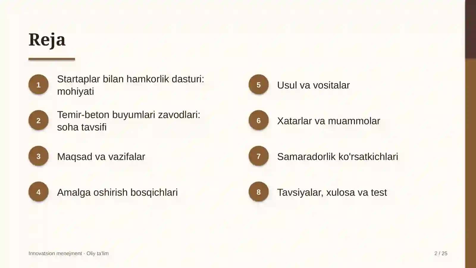 temir beton buyumlari zavodlarida startaplar bilan hamkorlik dasturini yo'lga qo'yish 3580 2