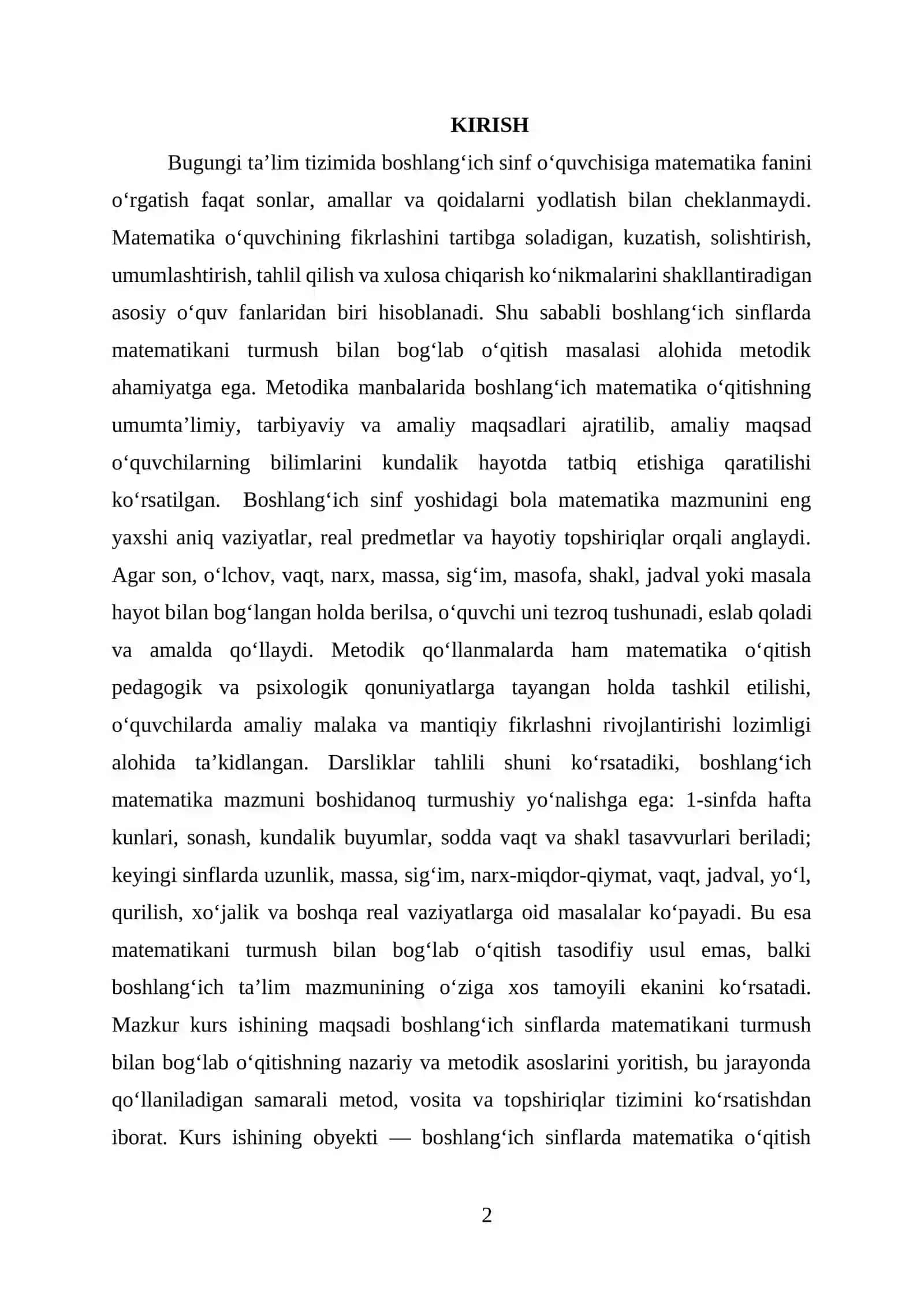 Boshlang‘ich sinflarda matematikani turmush bilan bog‘lab o‘qitish 2