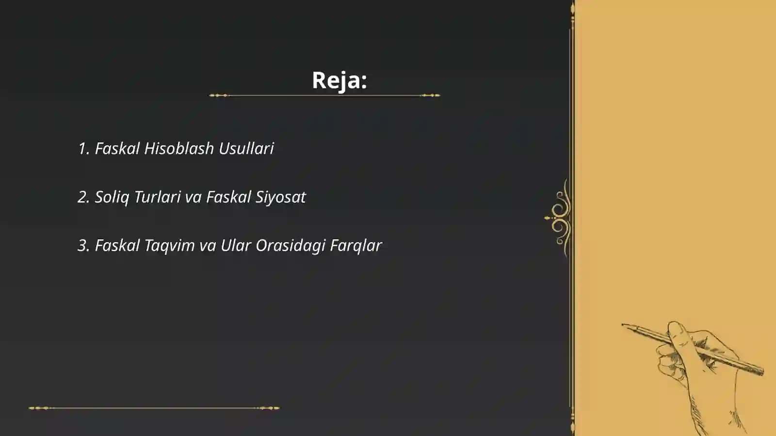 Faskal hisoblar va uning tahlili 2