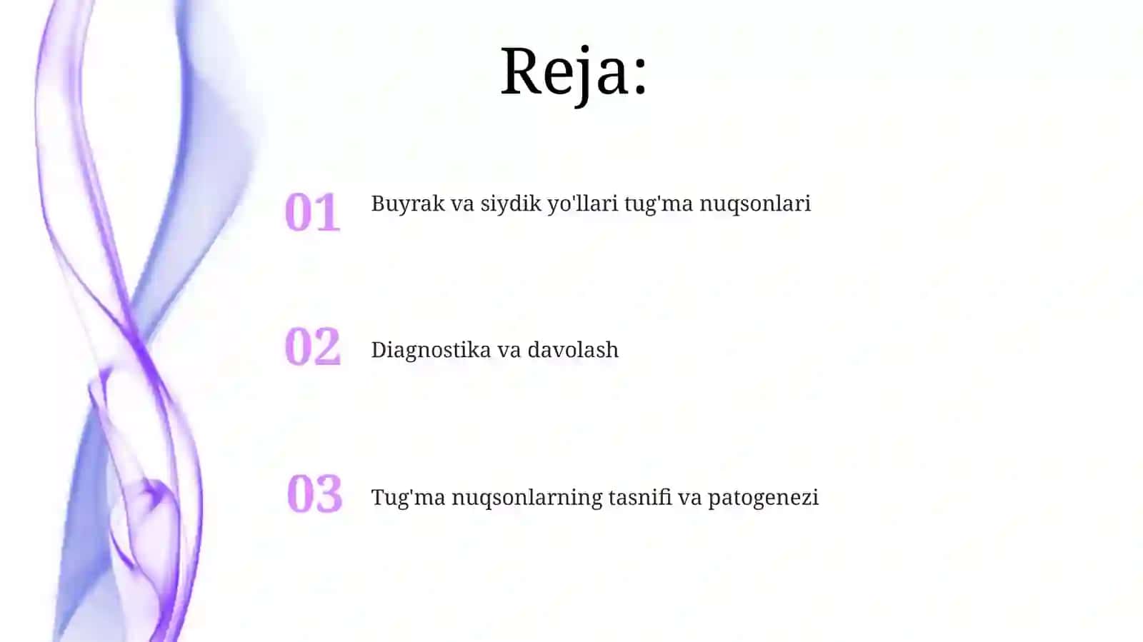 Buyrak va siydik yo'llari tug'ma nuqsonlari 2