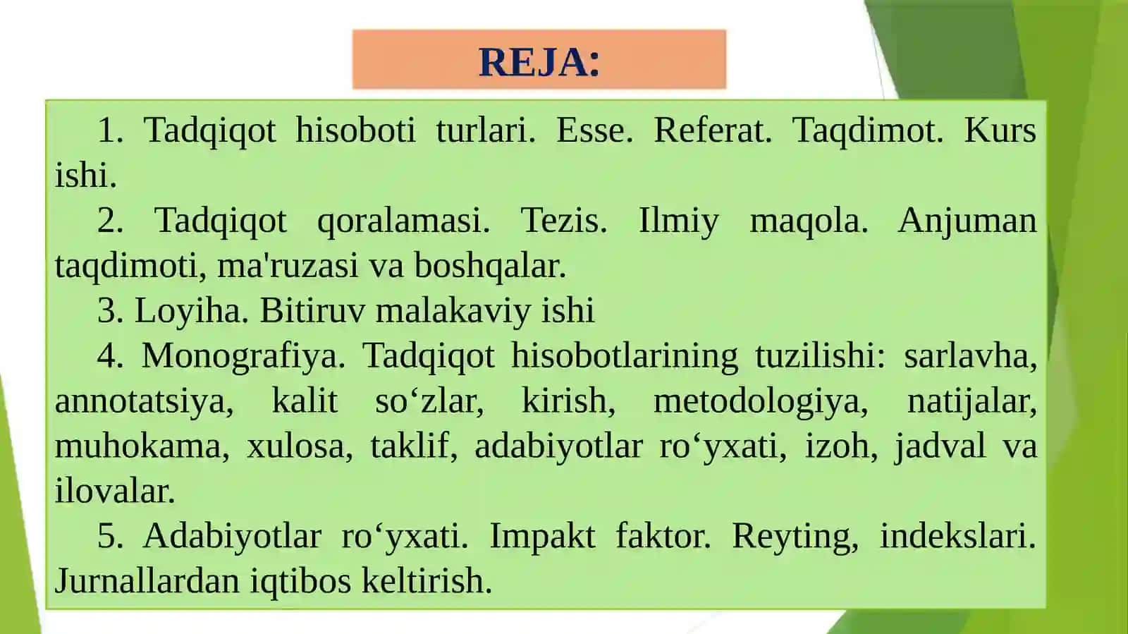 Tadqiqotning texnik bayoni 2
