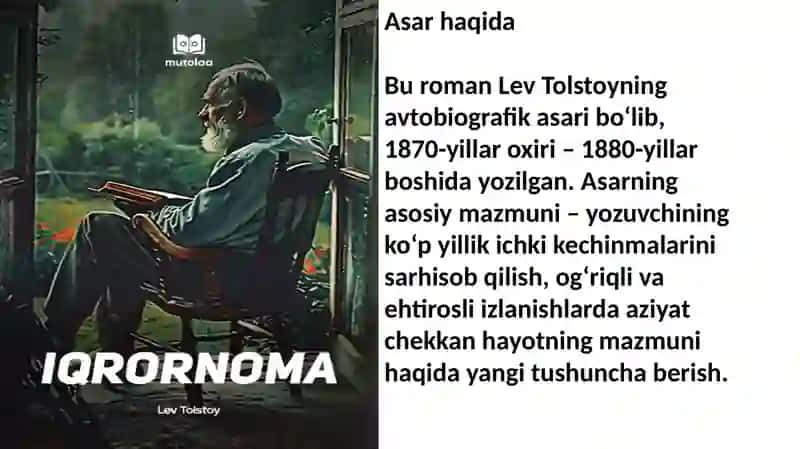 Lev Tolstoyning Iqrornoma asaridagi diniy e‘tiqodlar 2