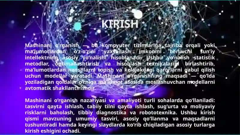 NEYRON TARMOQLAR ISHLASH PRINSIPI 2