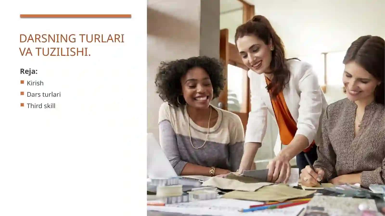 Dars turlari va ularning tuzilishi 2