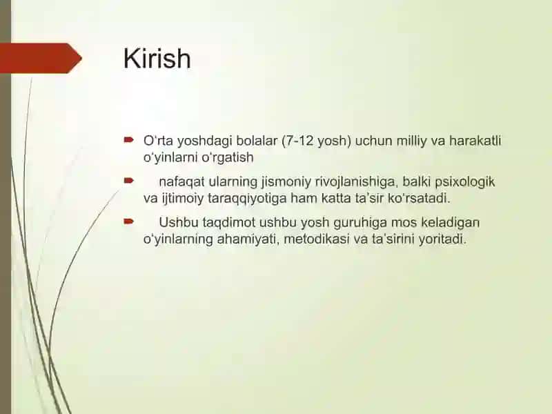O‘rta Yoshdagi Bolalarga Milliy va Harakatli O‘yinlarni O‘rgatish 2