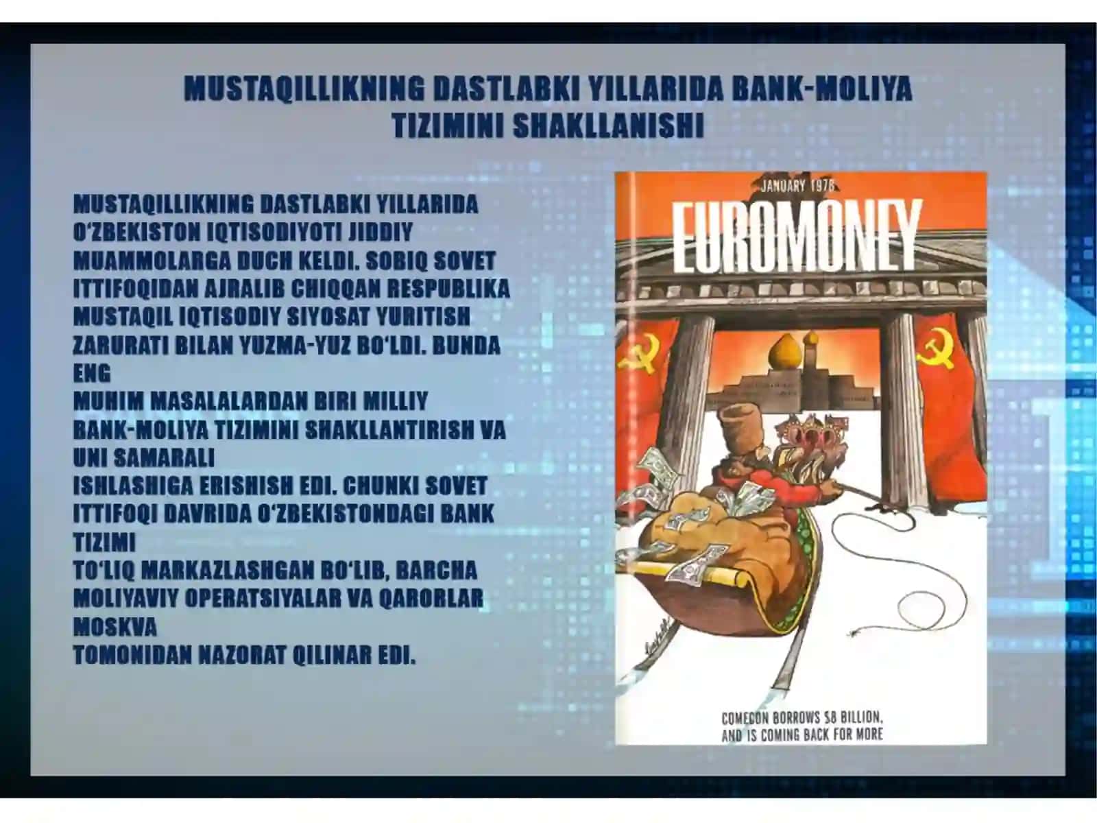 MUSTAQILLIK YILLARIDA O'ZBEKISTONDA BANK MOLIYA TIZIMI VA UNING RIVOJLANISHI 2
