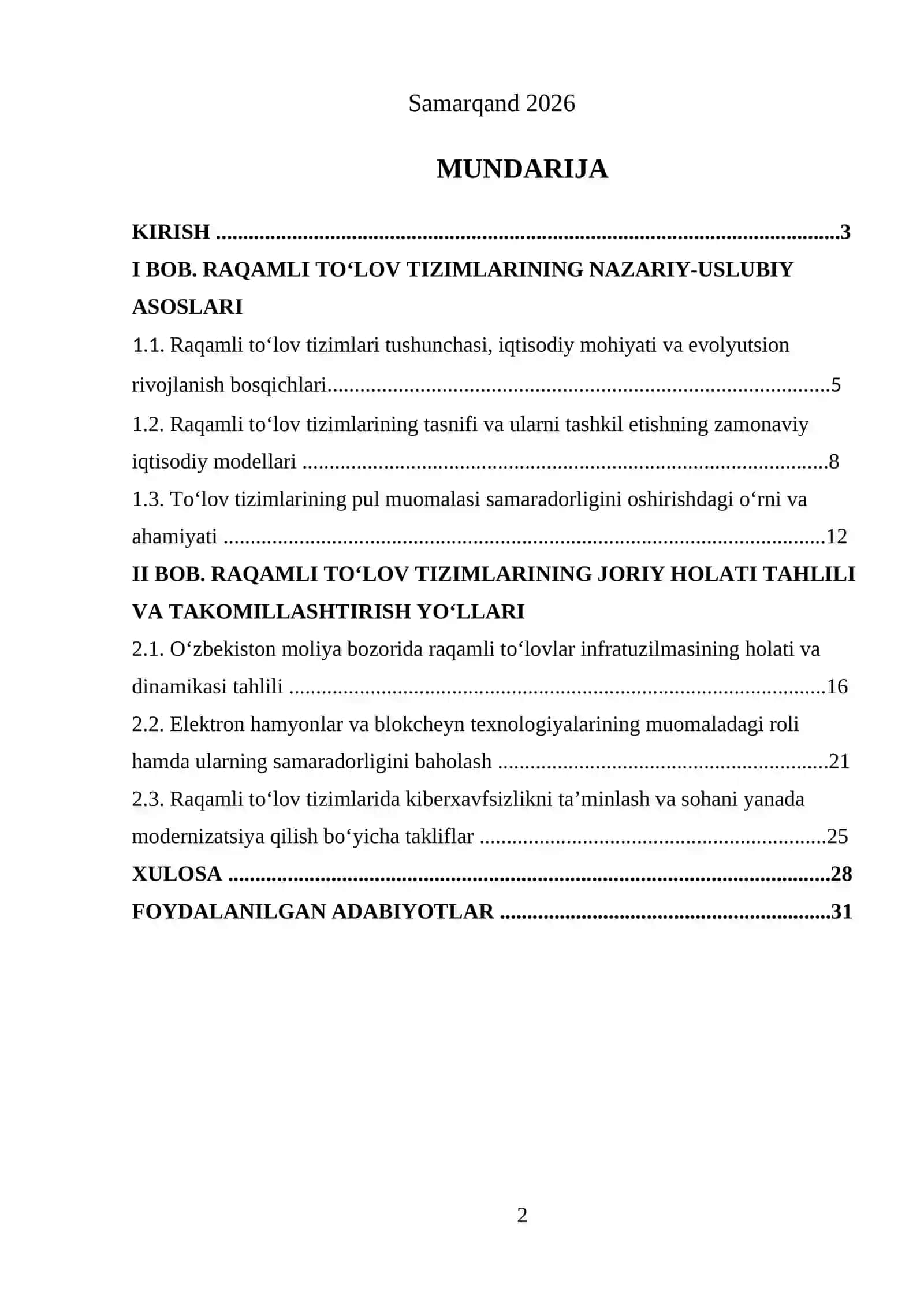 Raqamli to'lov tizimlari va ularning iqtisodiy muomaladagi roli 2