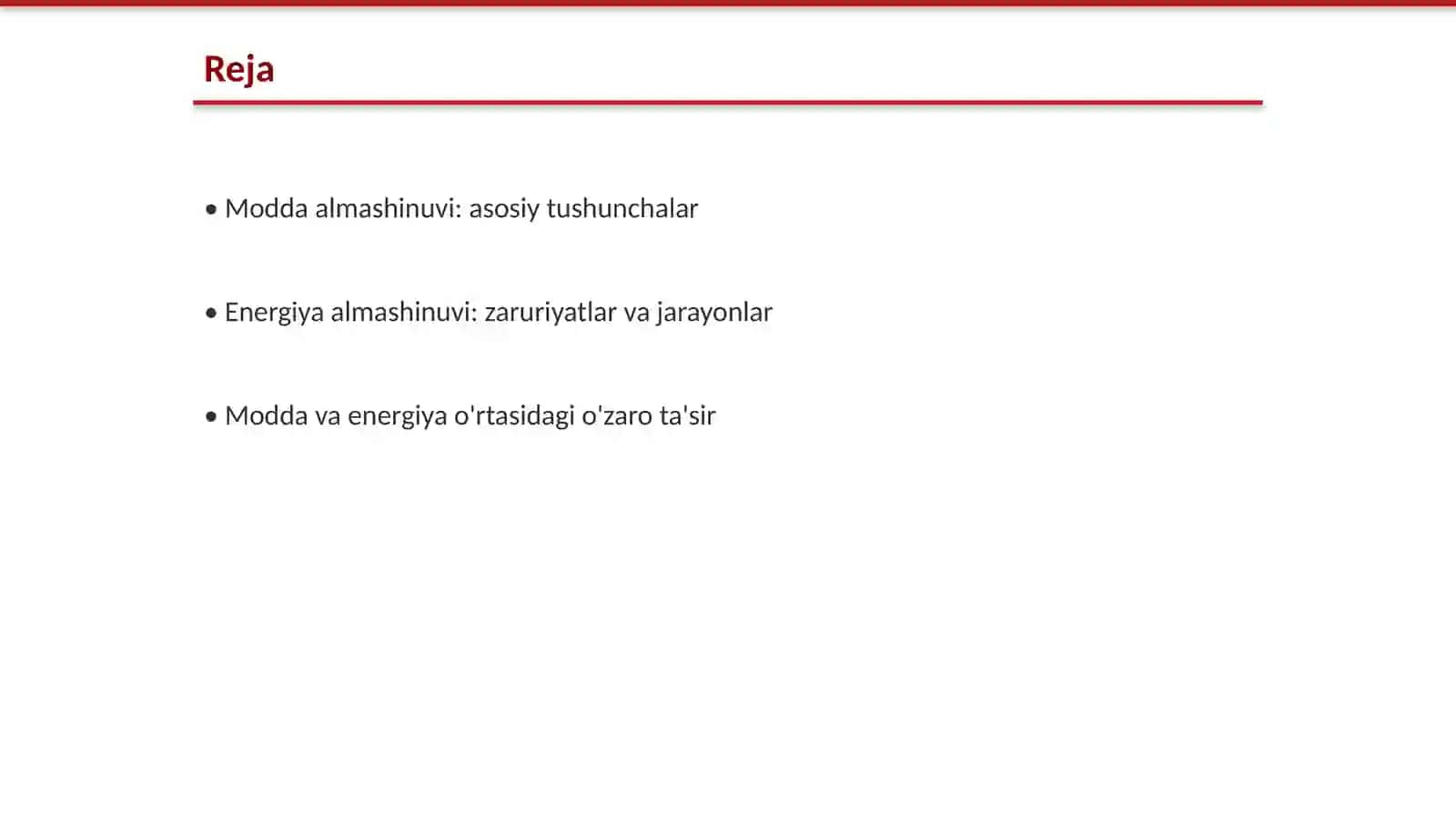 Modda va energiya almashinuvi 2