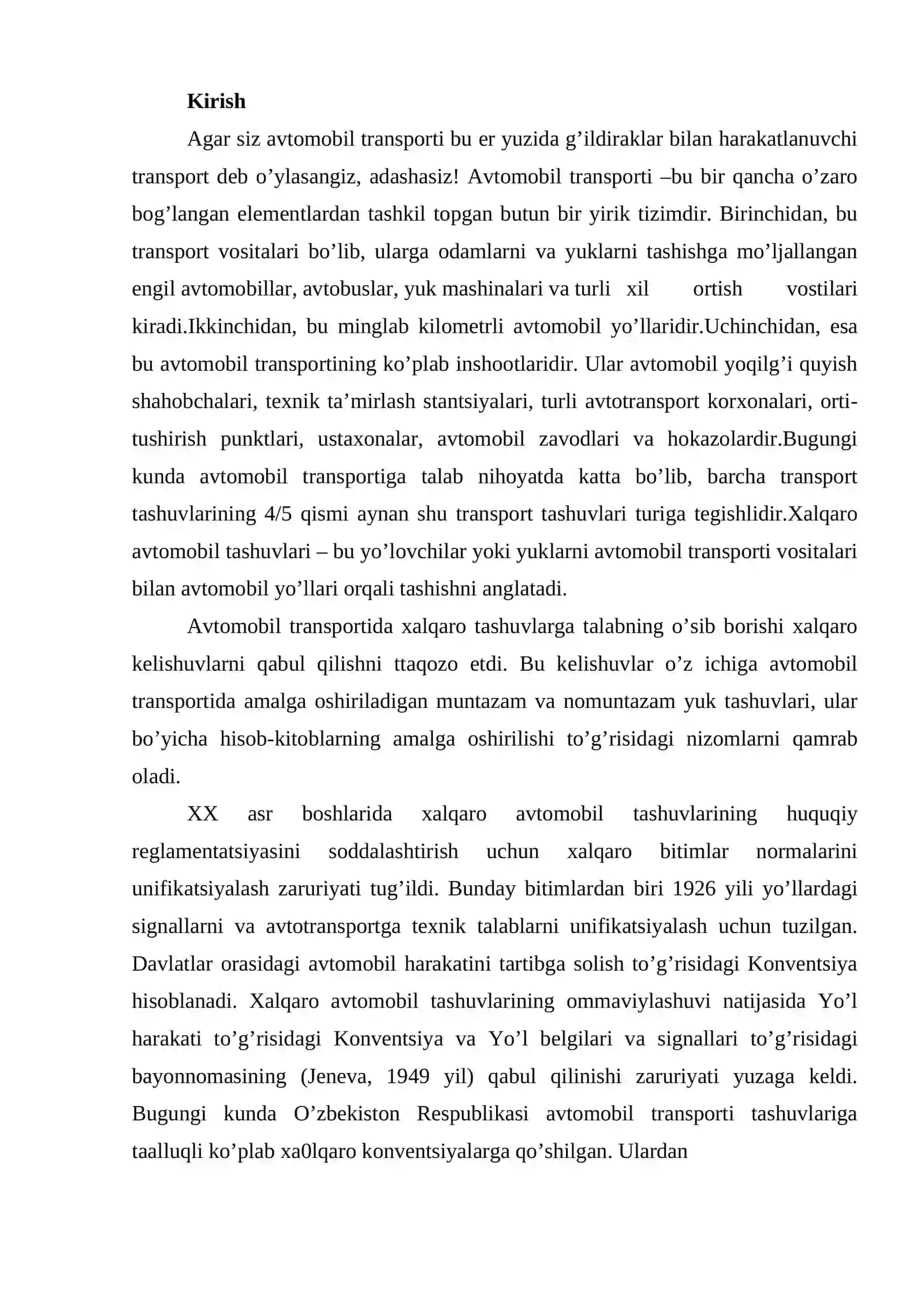 Аvtоmоbil trаnspоrtidа yuklаrni rеspublikаmiz bоjхоnа chеgаrаlаridаn оlib o’tish tаrtibi 2
