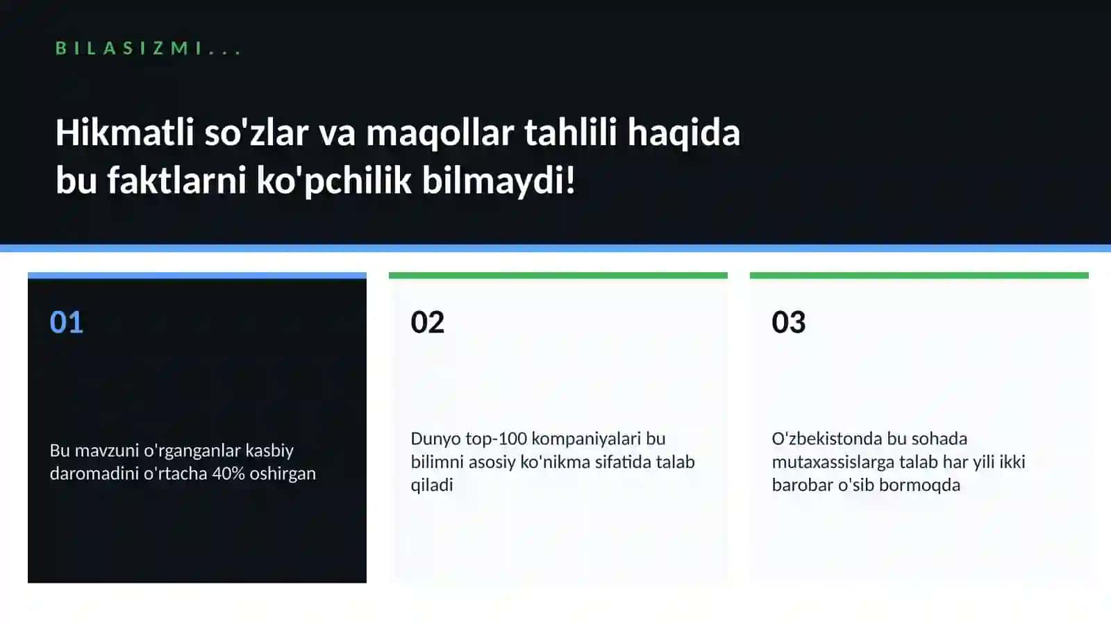 Hikmatli so'zlar va maqollar tahlili 2
