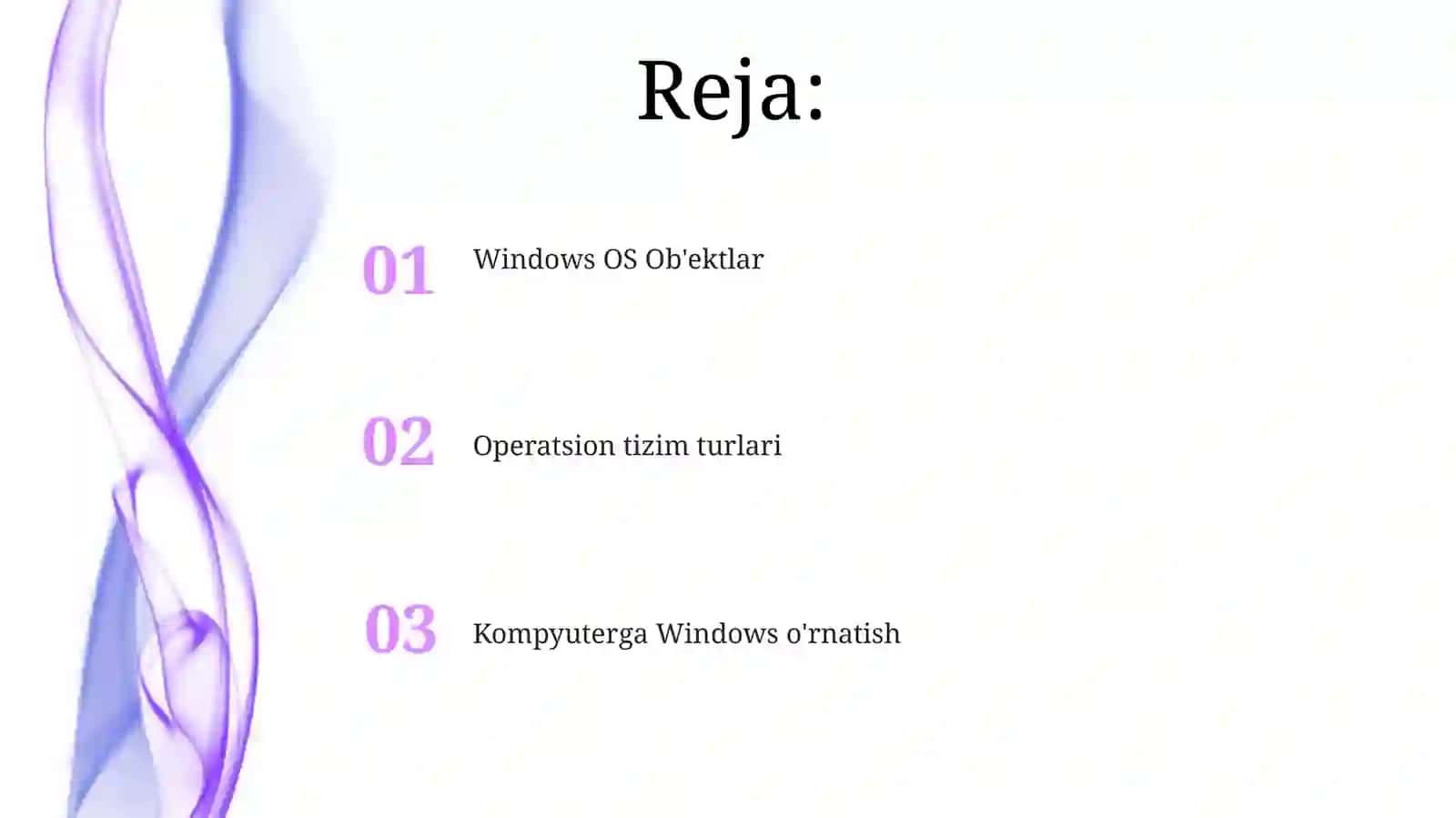 Windows OS Ob'ektlar 2