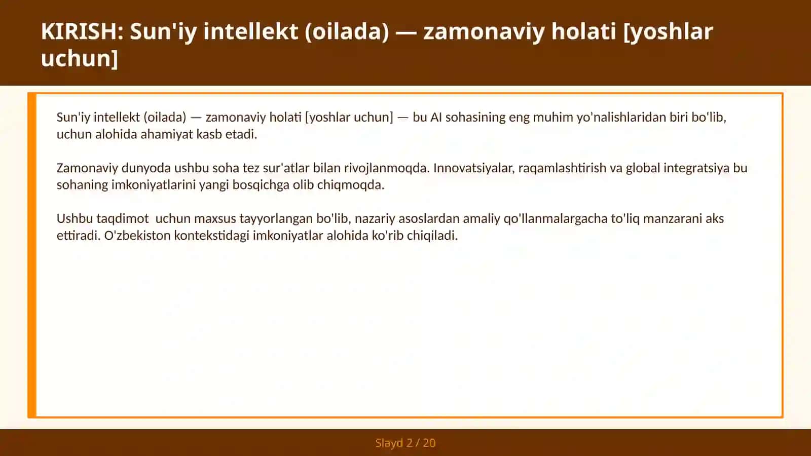 Sun'iy intellekt (oilada) — zamonaviy holati [yoshlar uchun] 2
