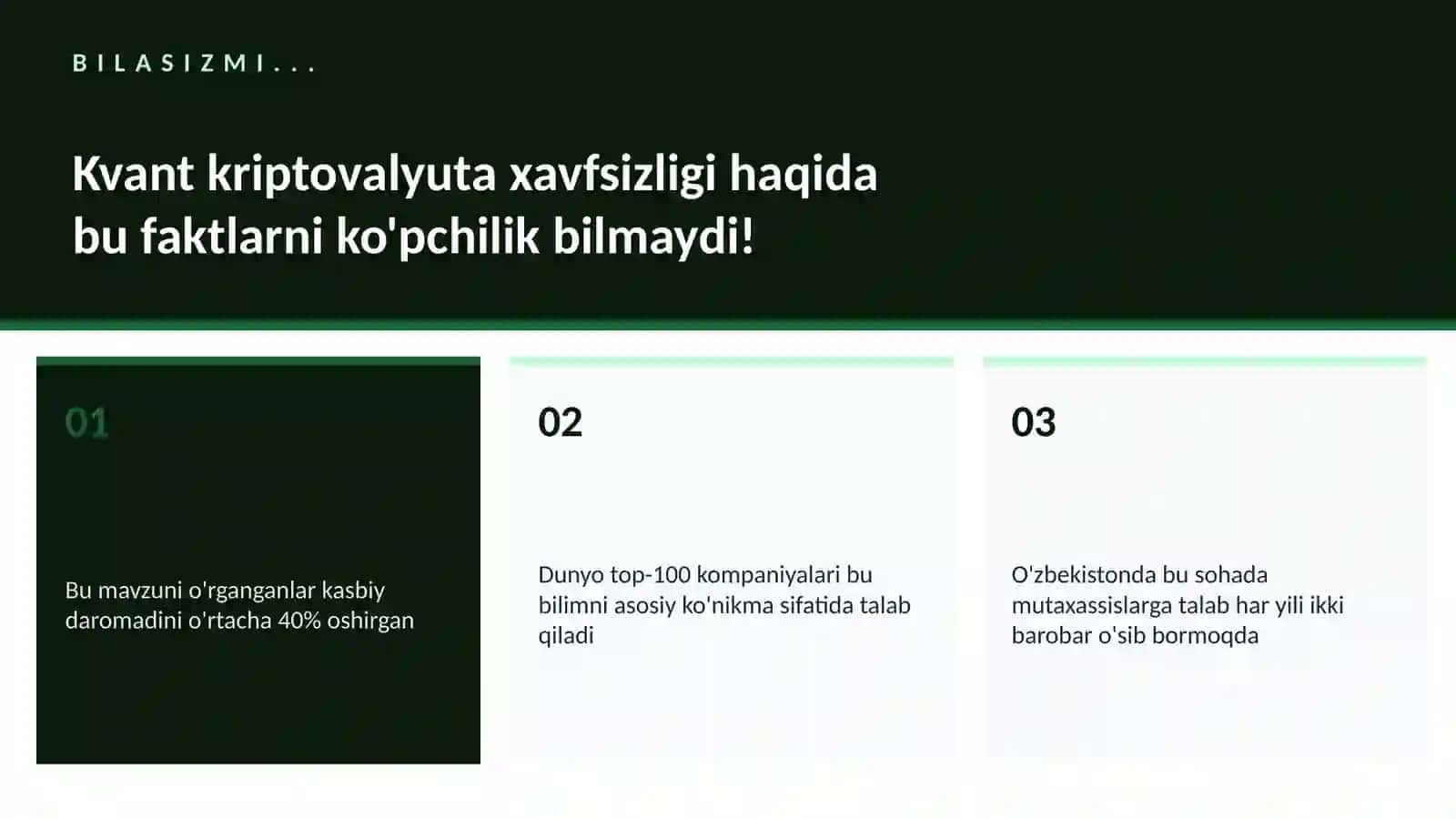Kvant kriptovalyuta xavfsizligi 2