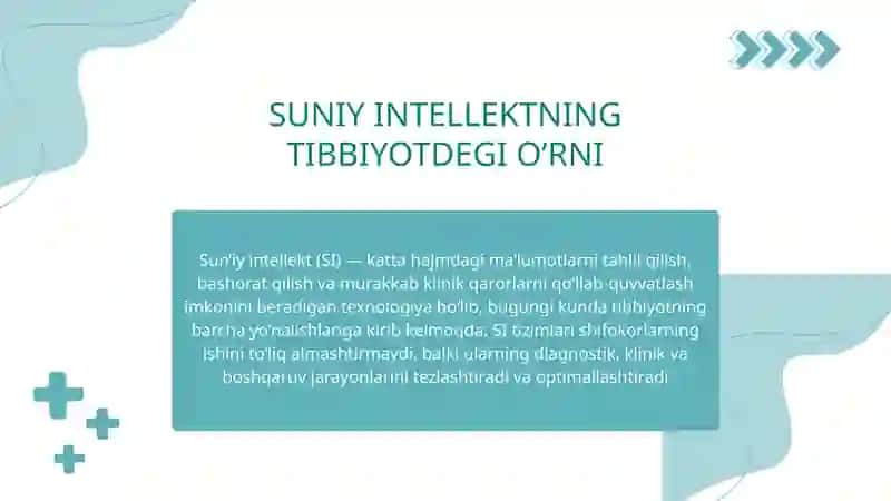 SUNIY INTELLEKTNING TIBBIYOTDEGI REVOLUTSIYASI VA AHAMIYATI 2