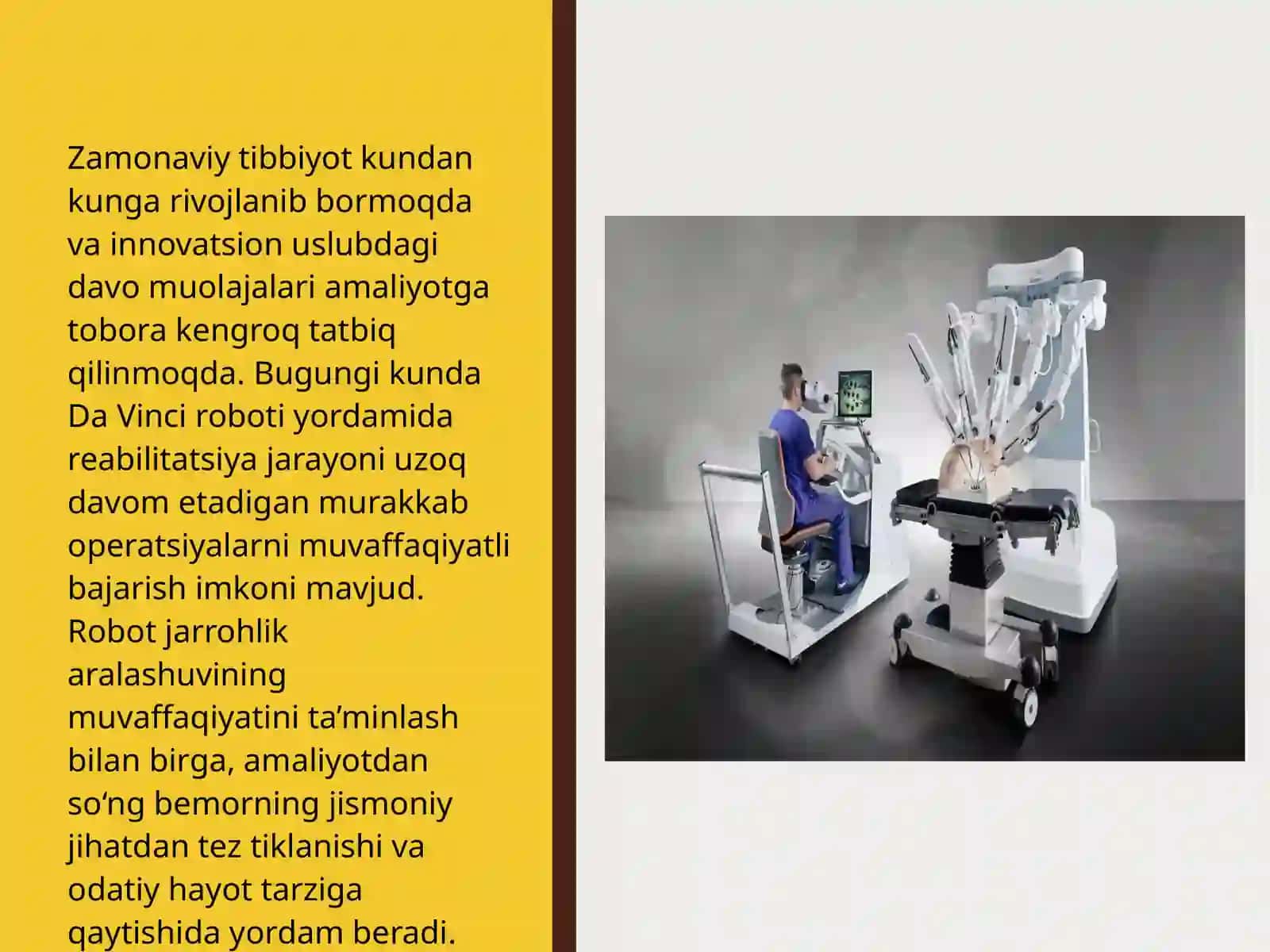 Robotlashtirilgan xirurgiya amaliyoti 2