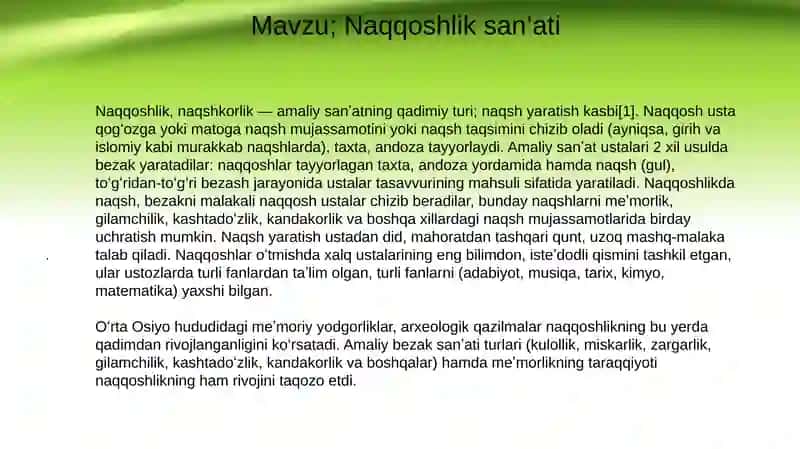 Naqqoshlik san’ati 2