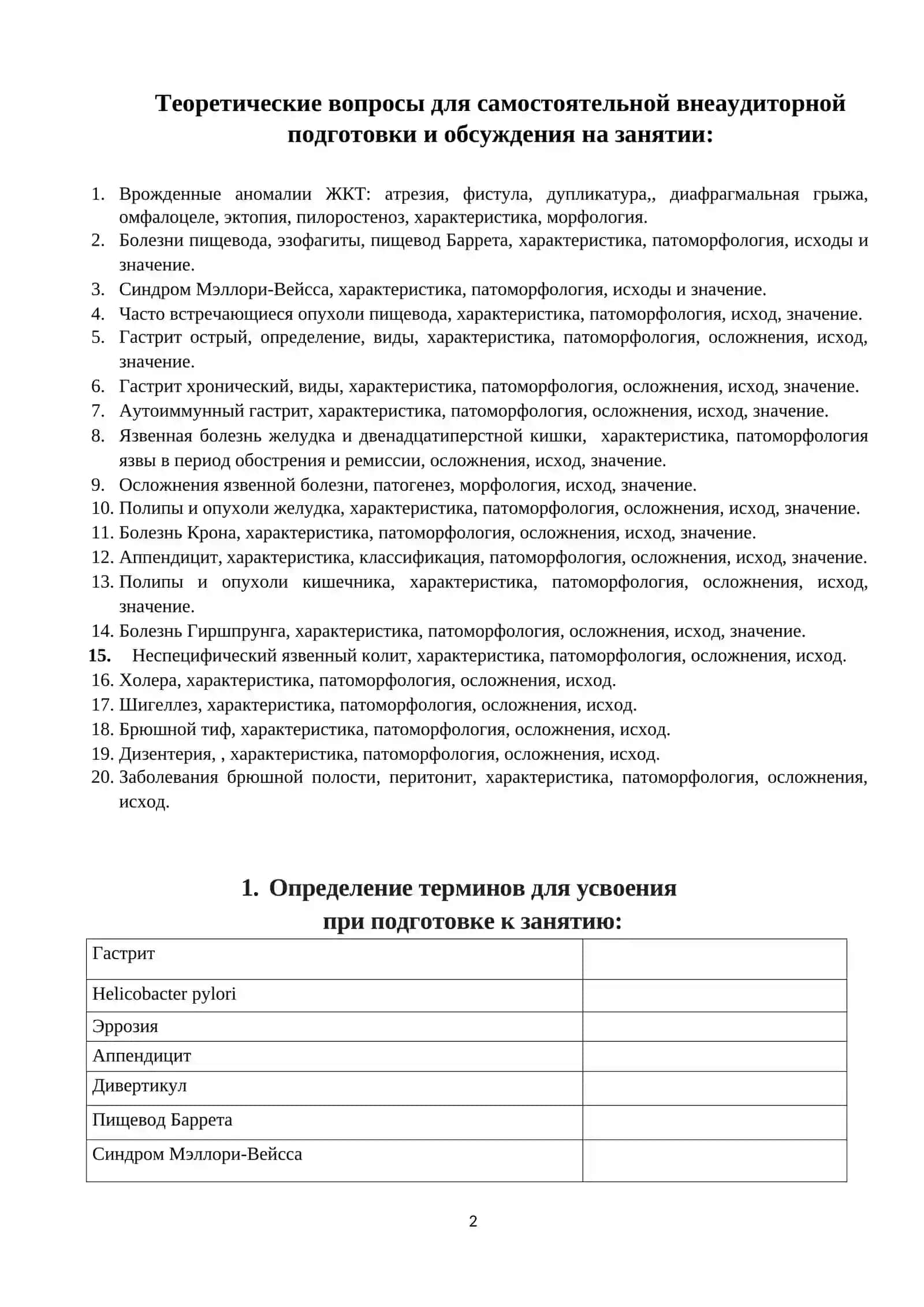 Патология желудочно-кишечний тракт 2