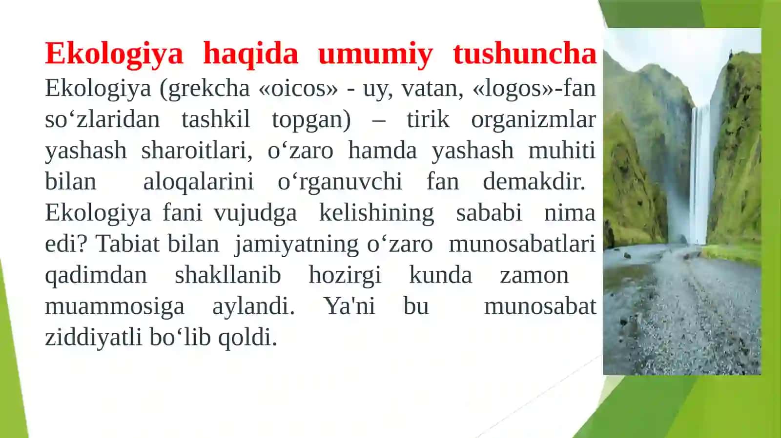 Ekologiya va qurilishda ekologik muammolar 2