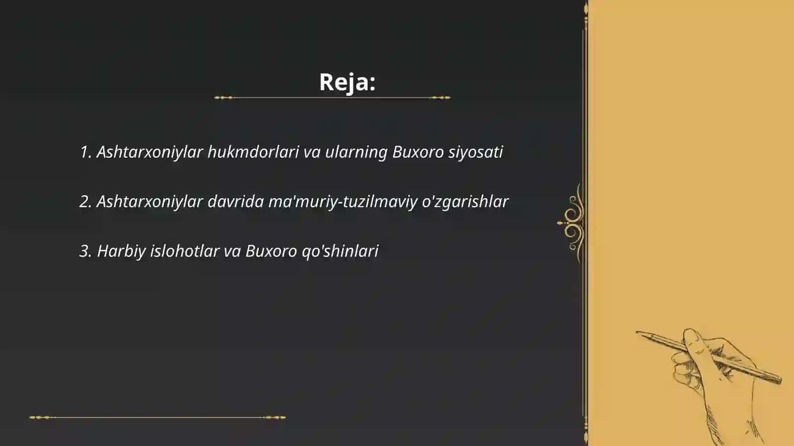 Buxoro Xonligida Ashtarxoniylar davri 2