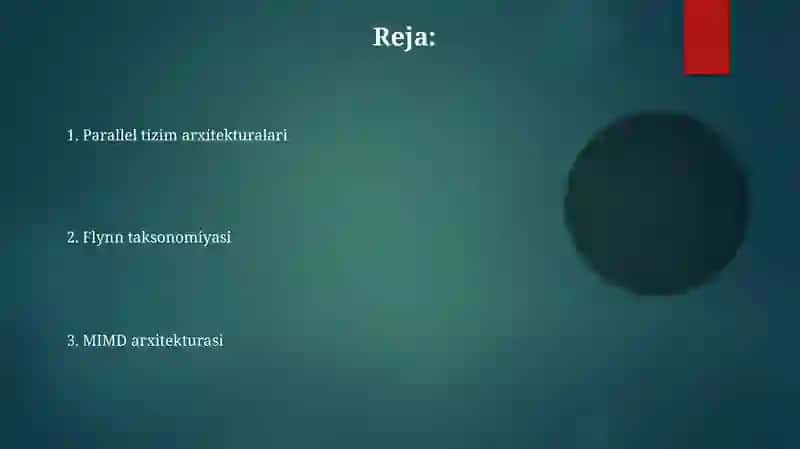 Parallel tizim arxitekturasi 2