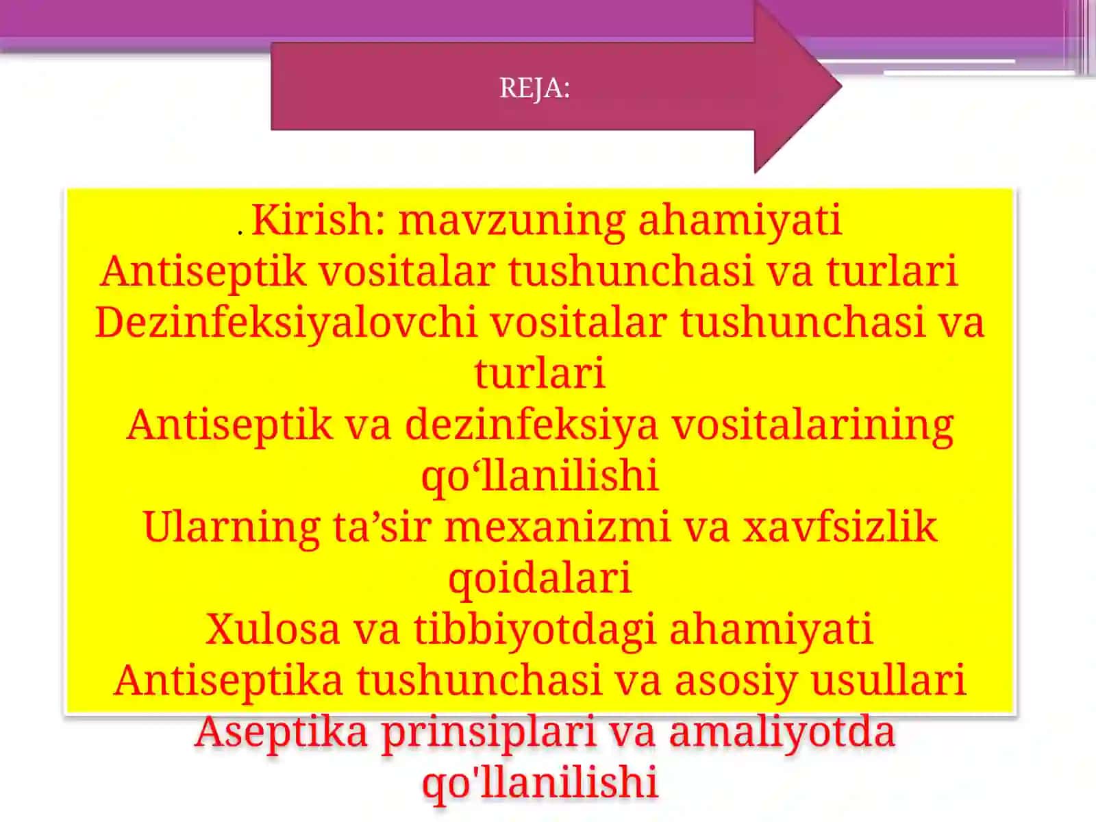 Antiseptik va Dezenfeksion Vositalari 2
