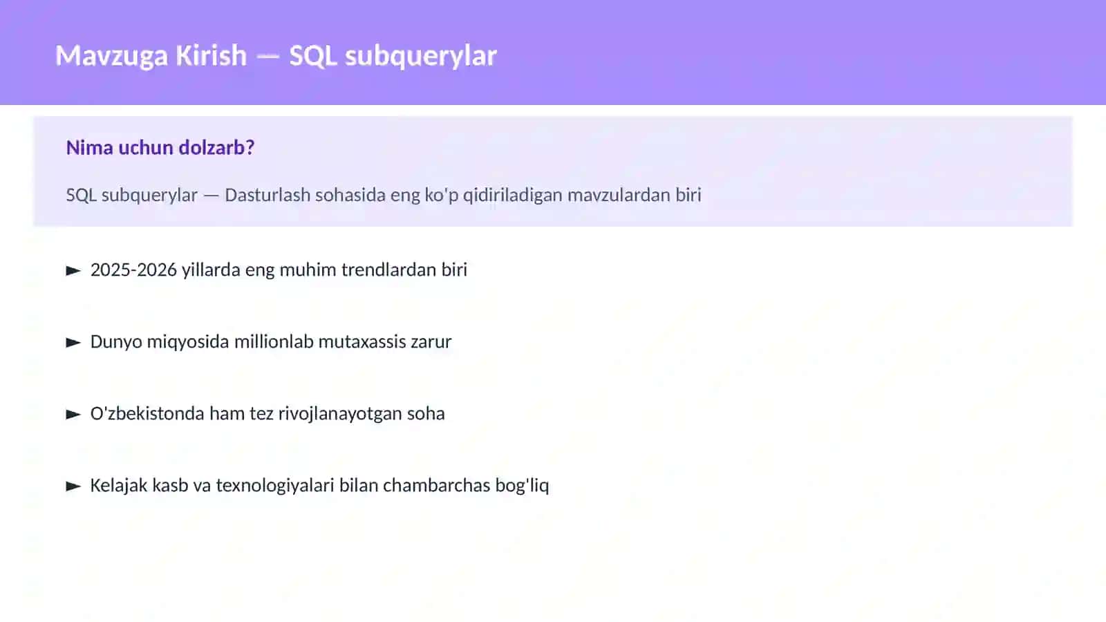 SQL subquerylar 2