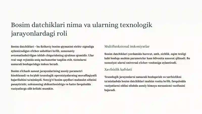 Bosim datchiklari 2
