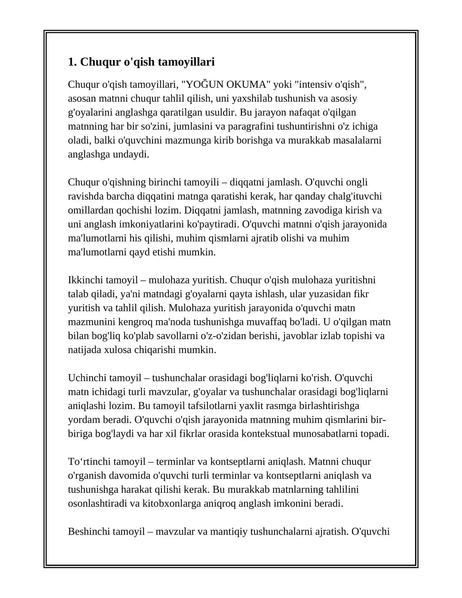 YOĞUN OKUMA 2