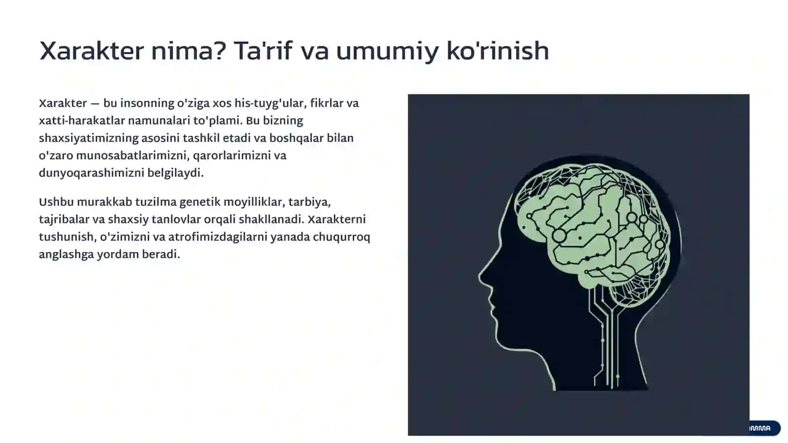 Xarakter: O'zingizni tushunish 2