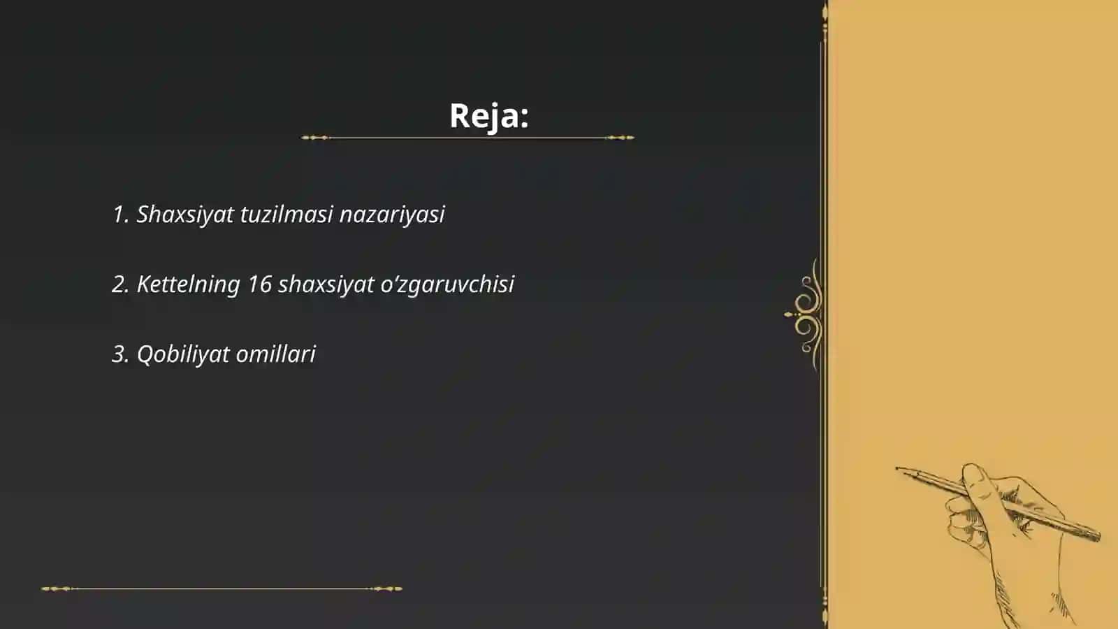 Shaxsiyat tuzilmasi nazariyasi 2