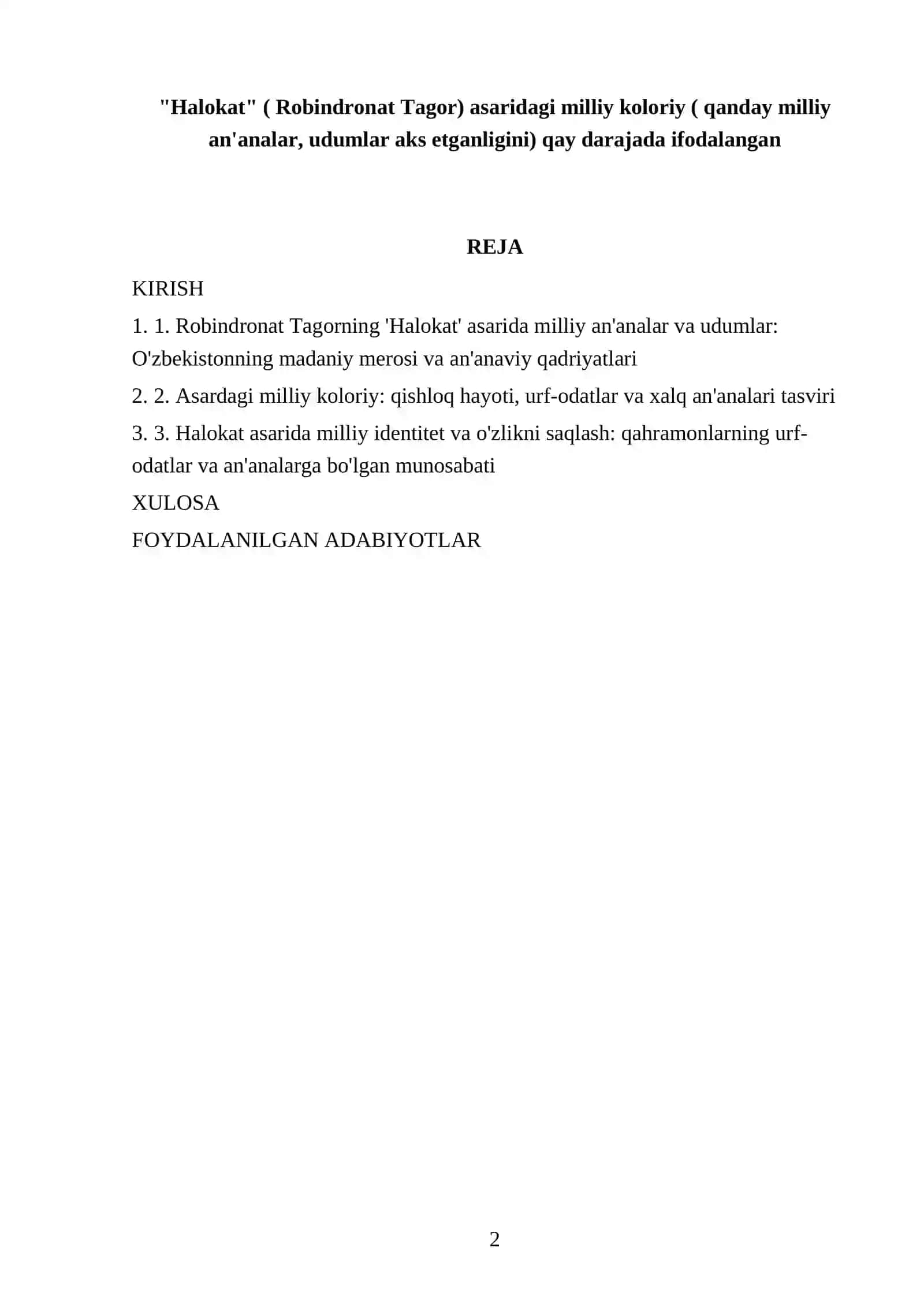 "Halokat" (Robindronat Tagor) asaridagi milliy koloriy 2