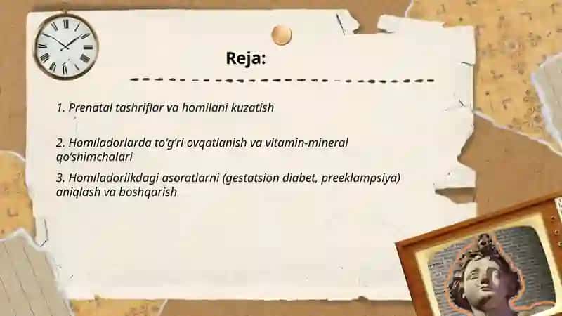 Homilador ayollar bilan ishlash 2