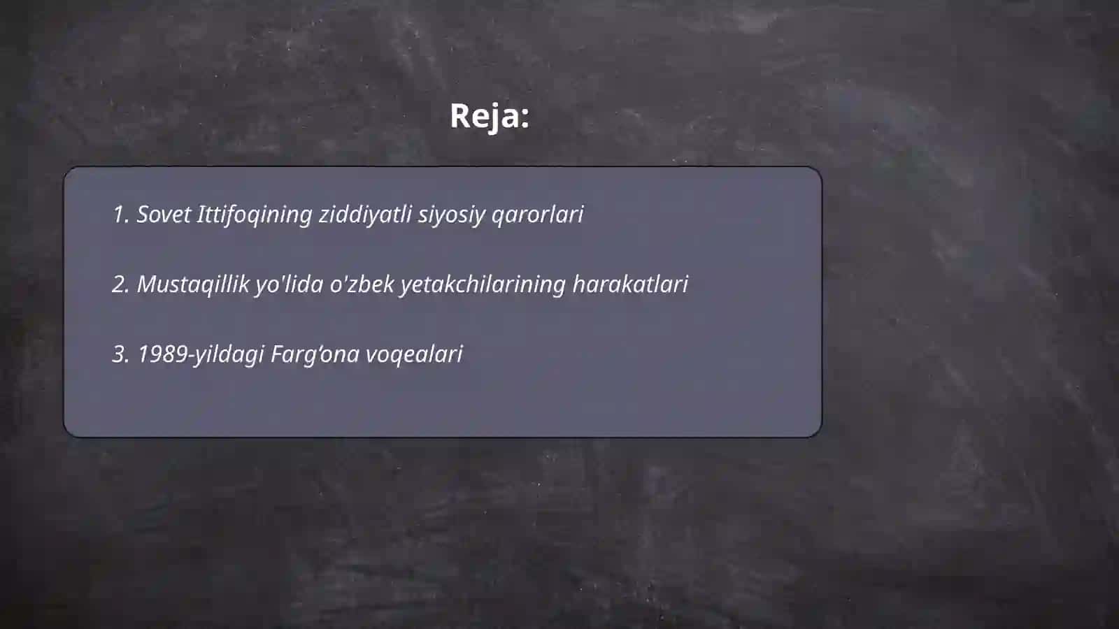 Mustaqillikka erishish arafasida O’zbekistonda ijtimoiy siyosiy jarayonlar 2
